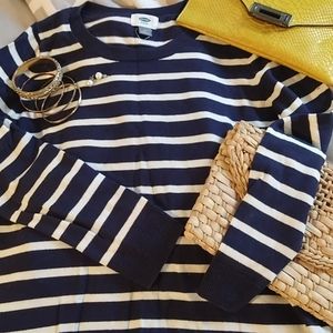 Striped cotton sweater